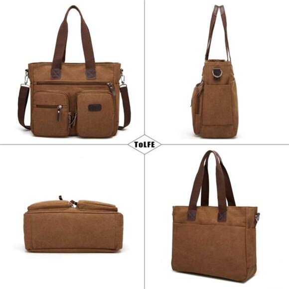 Women Tote Bag Top Handle Satchel Shoulder Messenger Crossbody Work Travel Purse - Picture 5 of 8